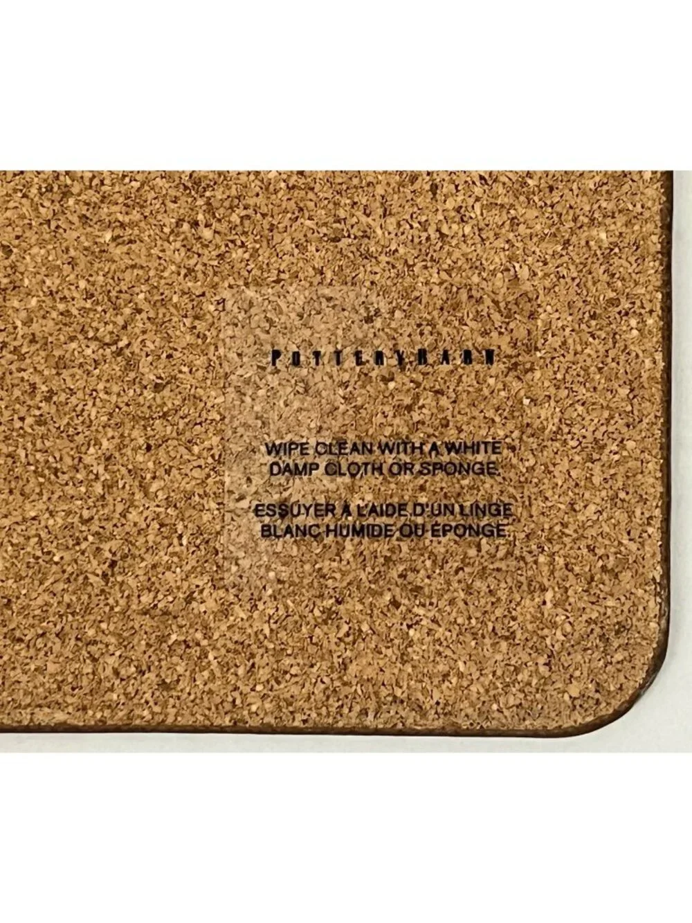 PB Pottery Barn Pink Heart Valentines Love Rectangle Corkboard Placemats